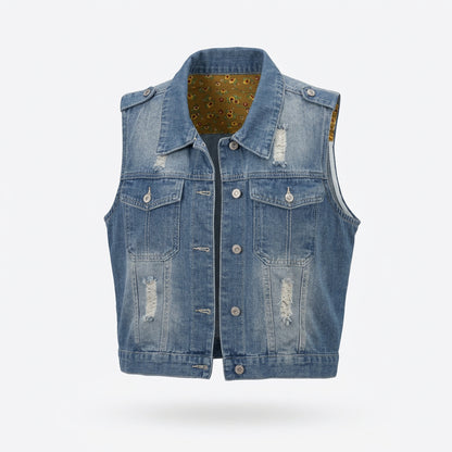 Daybreak Denim - Distressed Blue Vest
