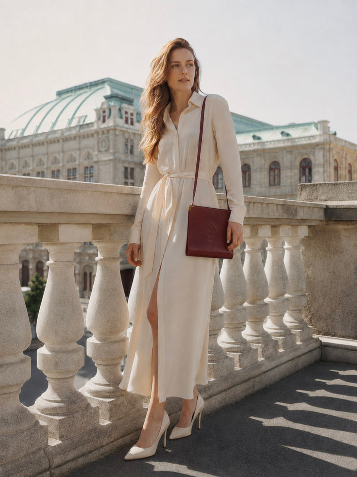 Bordeaux Structured Crossbody Bag