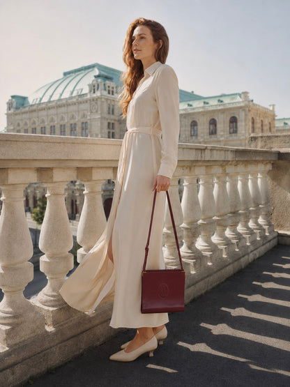 Bordeaux Structured Crossbody Bag