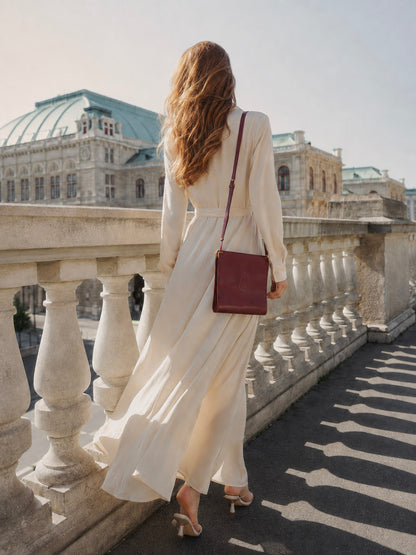 Bordeaux Structured Crossbody Bag