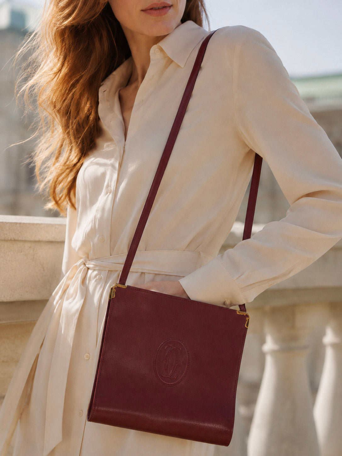 Bordeaux Structured Crossbody Bag