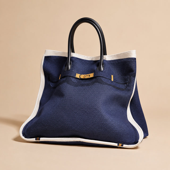 Maison Navy Canvas Tote