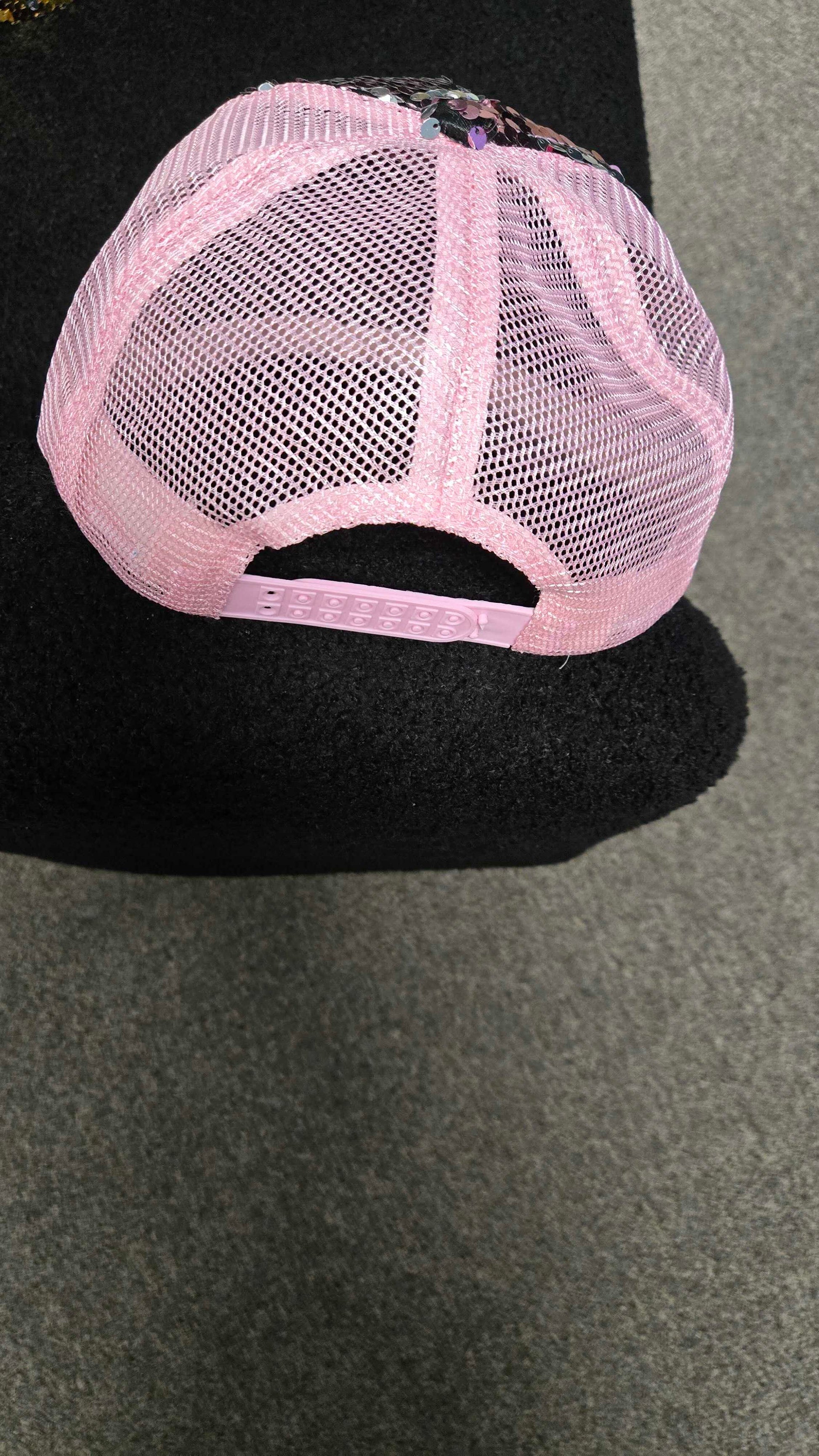 Retail Therapy Custom Sequin Hats (PINK & GOLD)