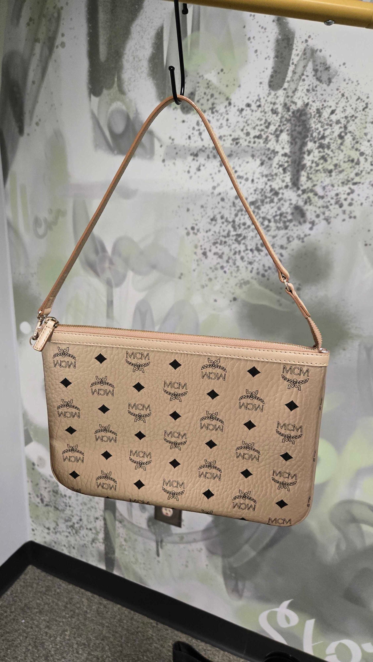 MCM Metallic Gold Shoulder Bag