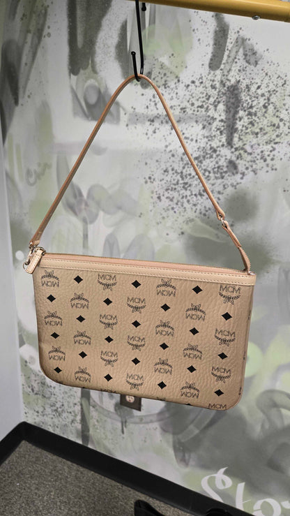 MCM Metallic Gold Shoulder Bag