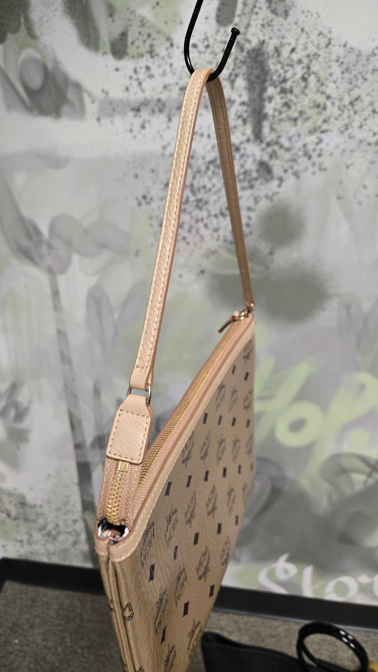 MCM Metallic Gold Shoulder Bag