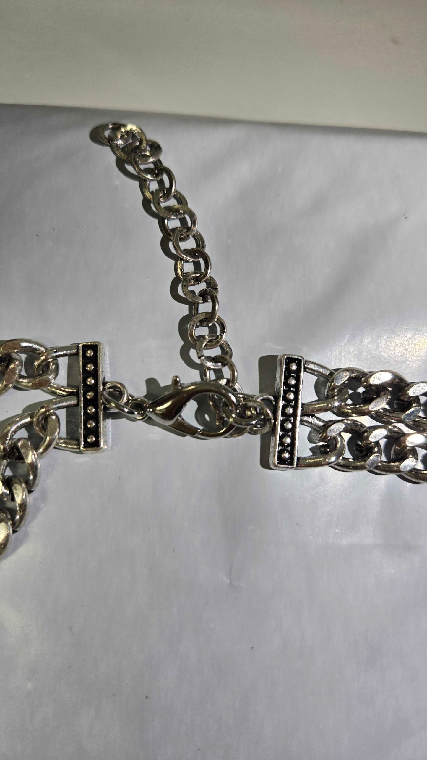 Eye Candy LA Silver Jaquar Necklace