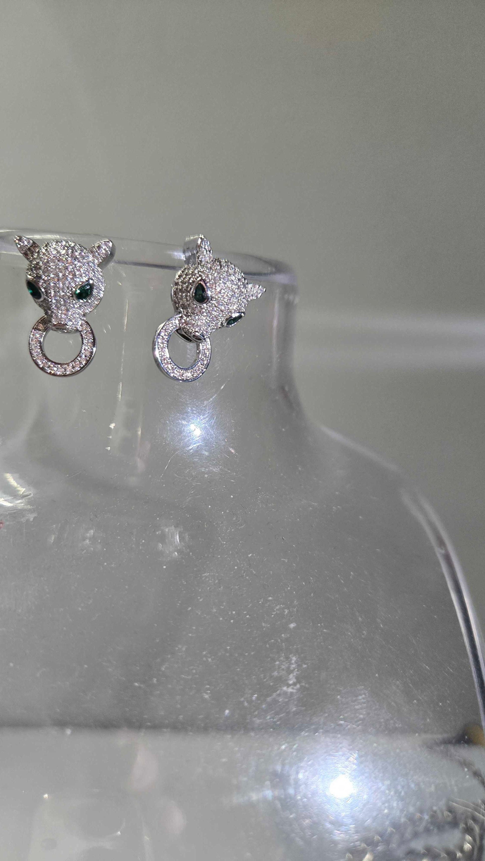 Eye Candy Jaquar Cubic Zirconia Earrings