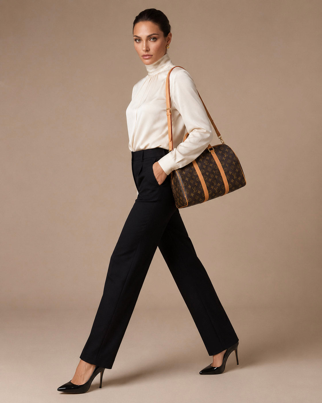Heritage Monogram Barrel Bag