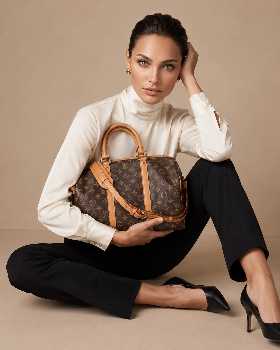Heritage Monogram Barrel Bag