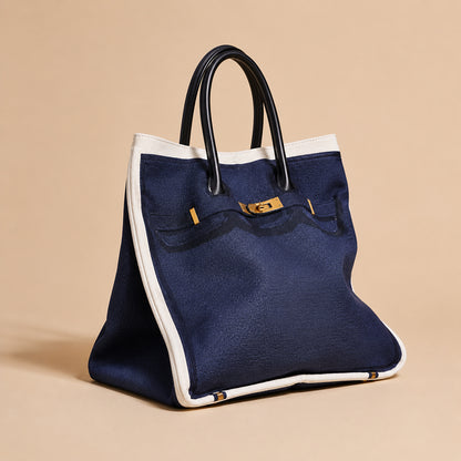 Maison Navy Canvas Tote