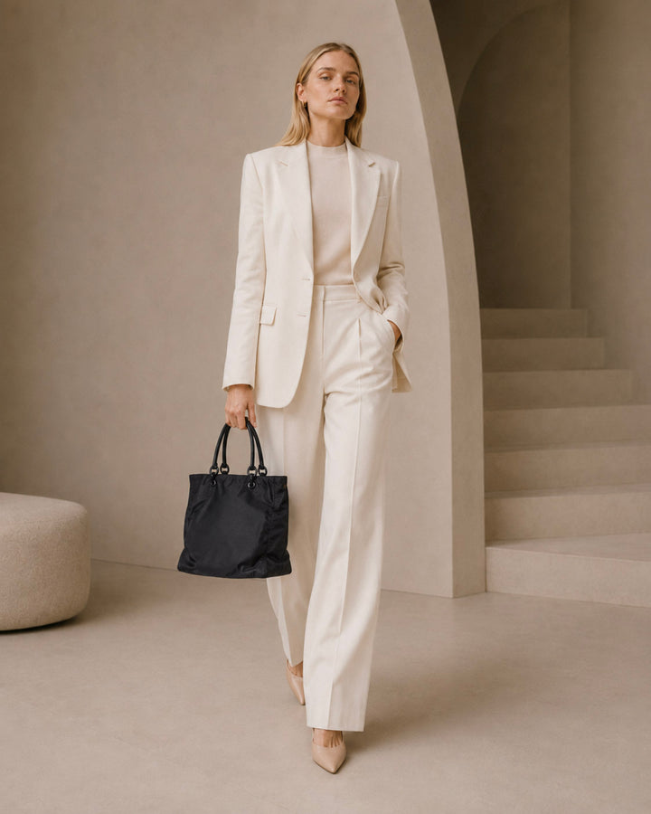 Noir Nylon Ring Handle Tote