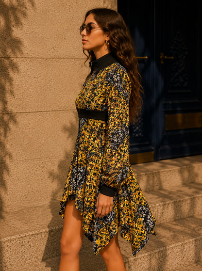 Versailles Baroque Zip Mini Dress