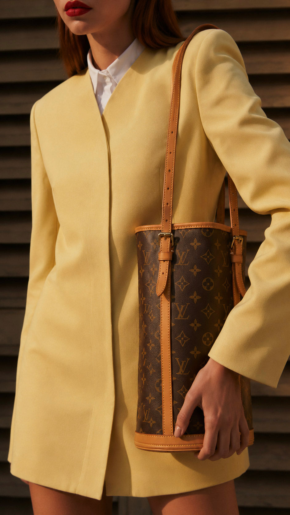 Heritage Monogram Bucket Shoulder Bag