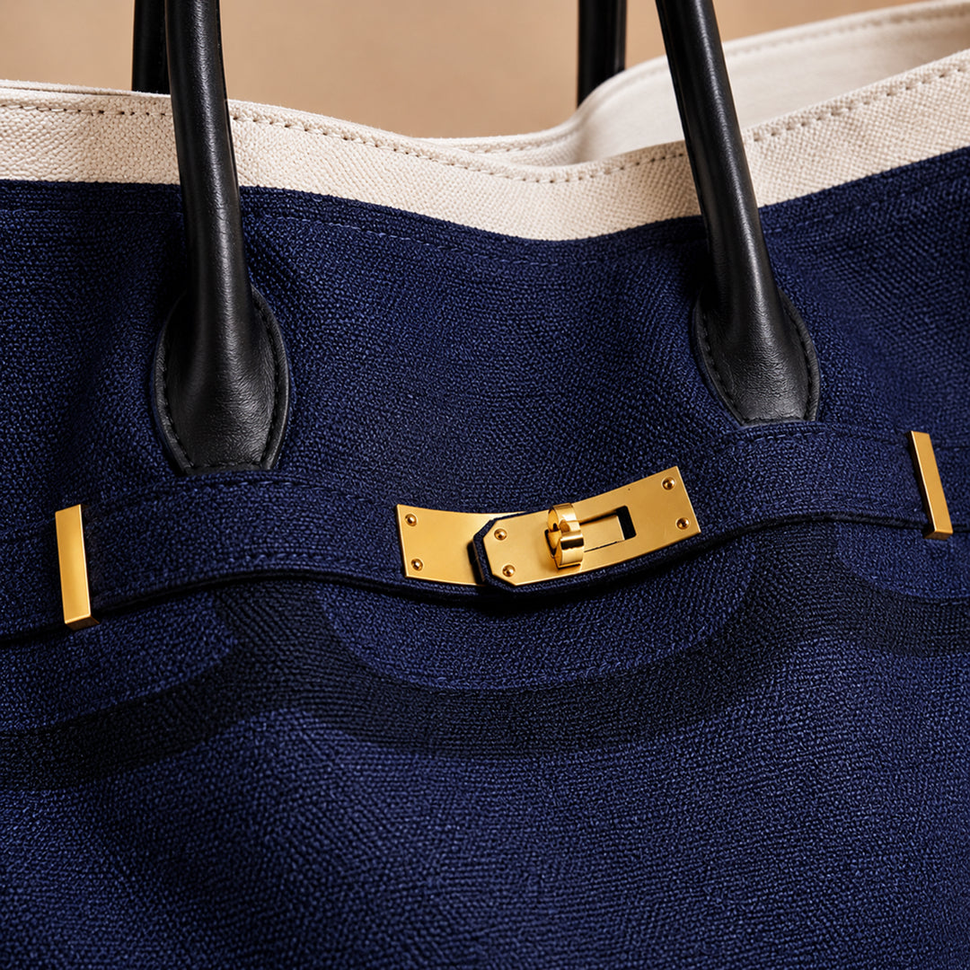 Maison Navy Canvas Tote