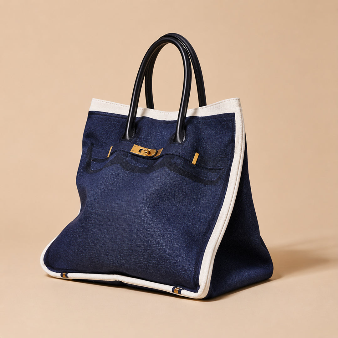 Maison Navy Canvas Tote
