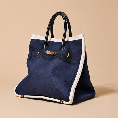 Maison Navy Canvas Tote