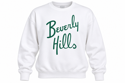 Beverly Hills - White Oversized Crewneck