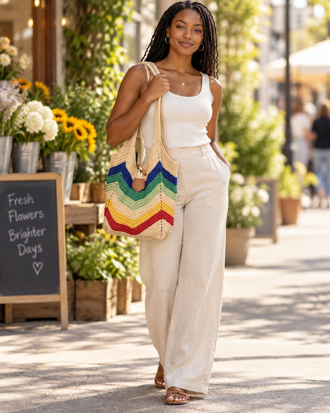 Chevron Knit Shoulder Bags – Multi Colors