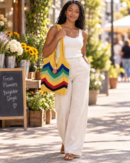 Chevron Knit Shoulder Bags – Multi Colors
