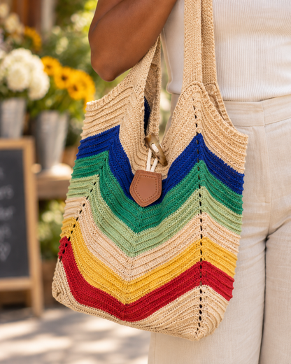 Chevron Knit Shoulder Bags – Multi Colors