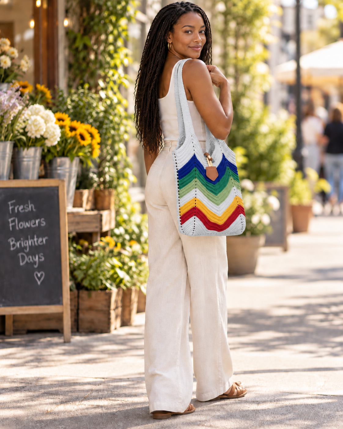 Chevron Knit Shoulder Bags – Multi Colors