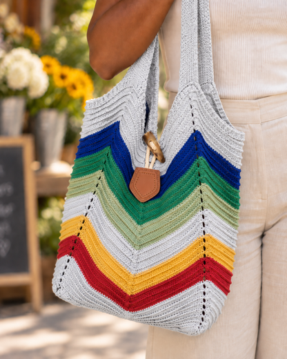 Chevron Knit Shoulder Bags – Multi Colors