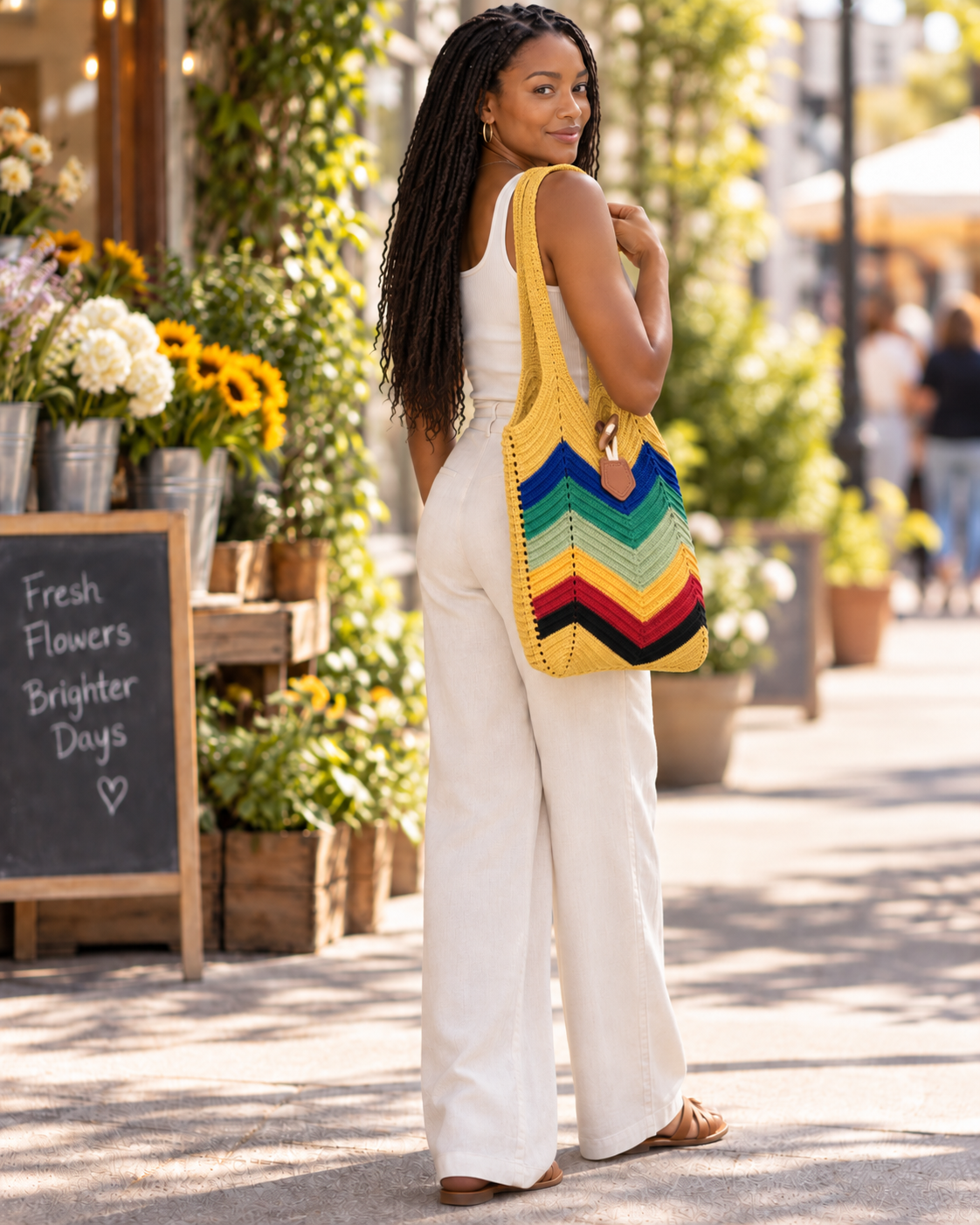 Chevron Knit Shoulder Bags – Multi Colors
