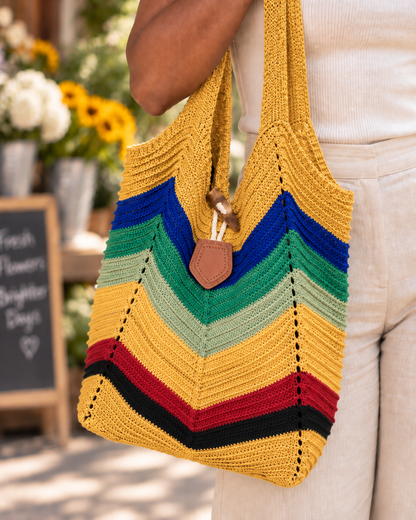 Chevron Knit Shoulder Bags – Multi Colors