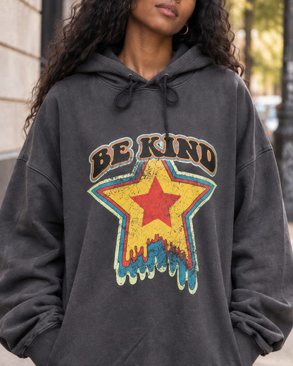 Be Kind Graphic Hoodie – Slate Grey