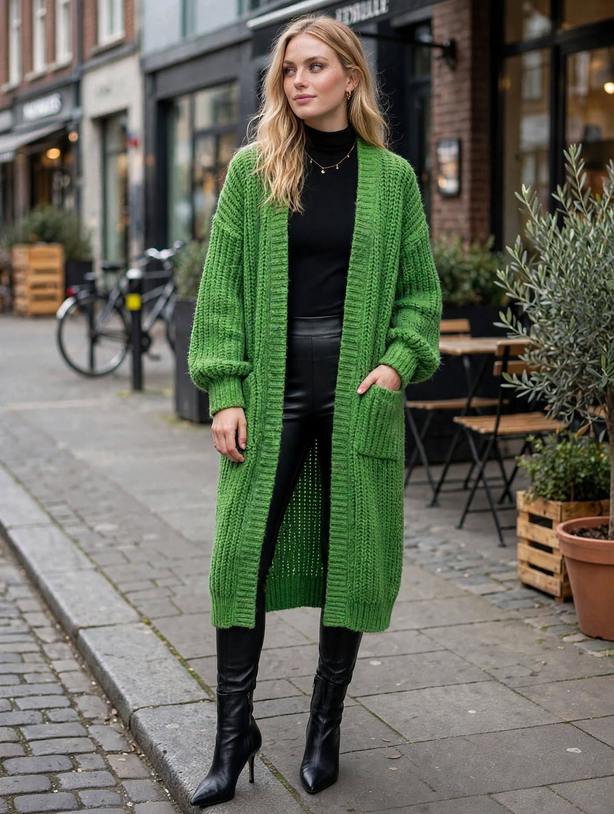 Harper Oversized Chunky Knit Long Cardigan – Luxury Clique