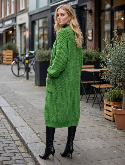 Harper Oversized Chunky Knit Long Cardigan – Luxury Clique