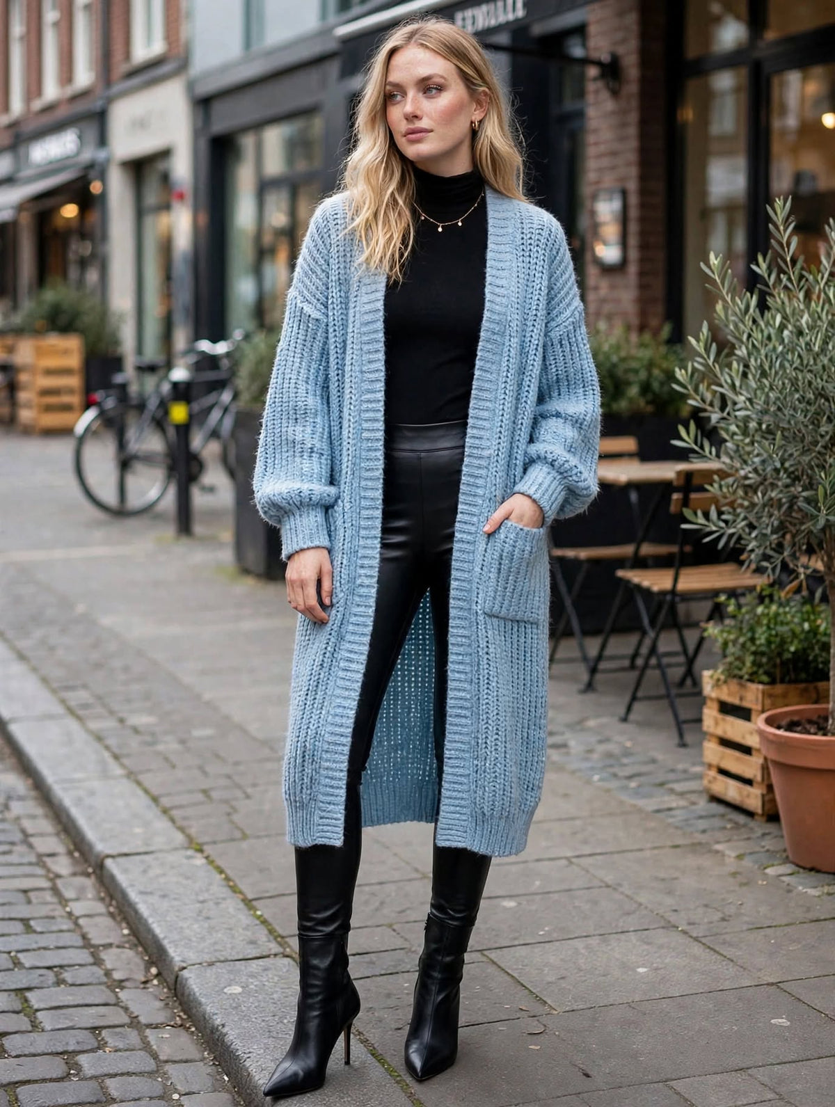 Harper Oversized Chunky Knit Long Cardigan – Luxury Clique