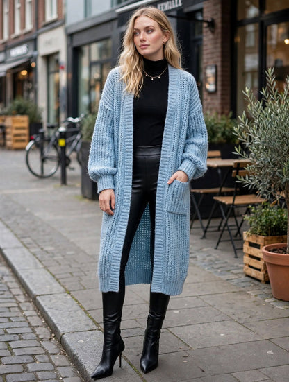 Harper Oversized Chunky Knit Long Cardigan – Luxury Clique