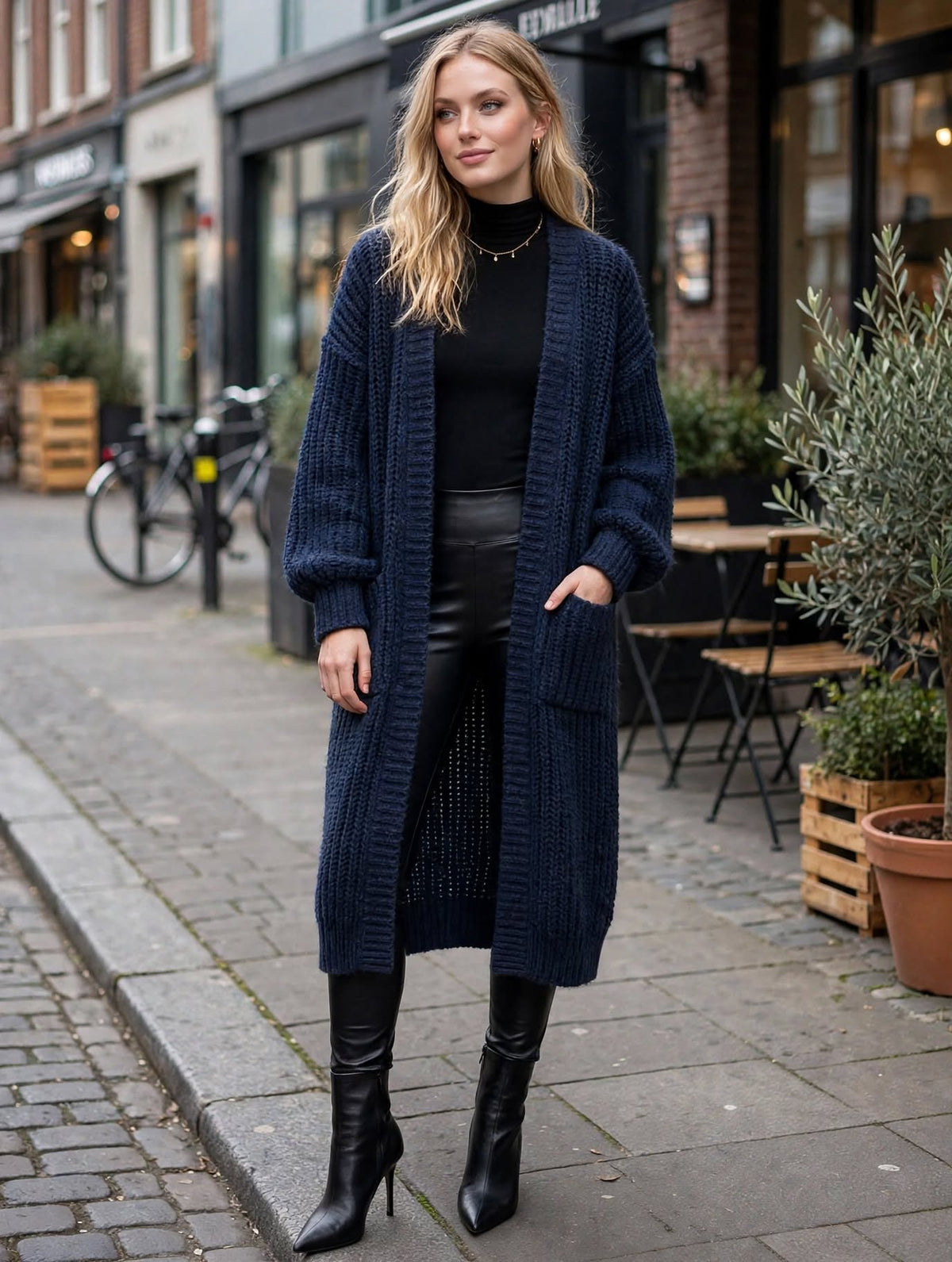 Harper Oversized Chunky Knit Long Cardigan – Luxury Clique