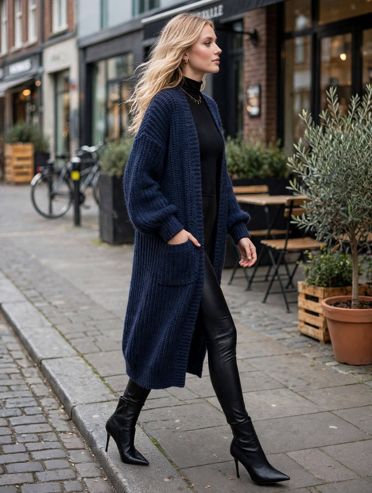 Harper Oversized Chunky Knit Long Cardigan – Luxury Clique