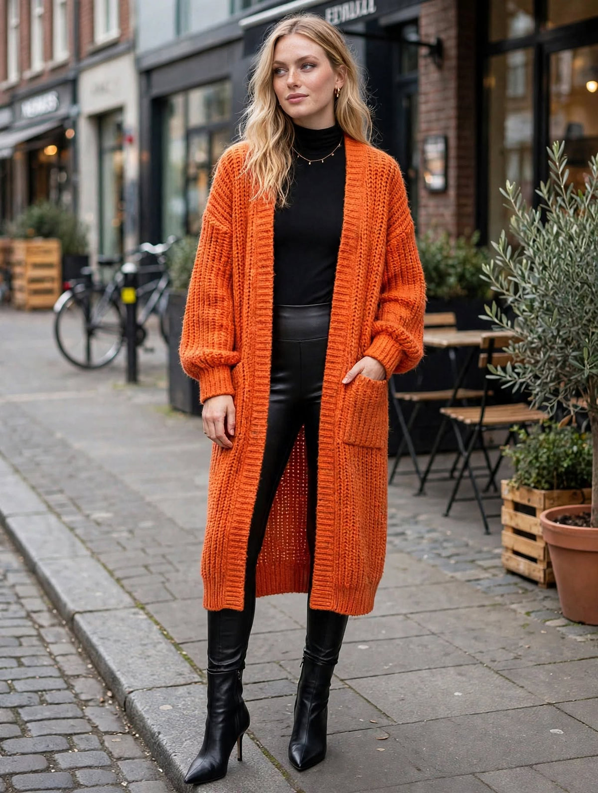 Harper Oversized Chunky Knit Long Cardigan – Luxury Clique
