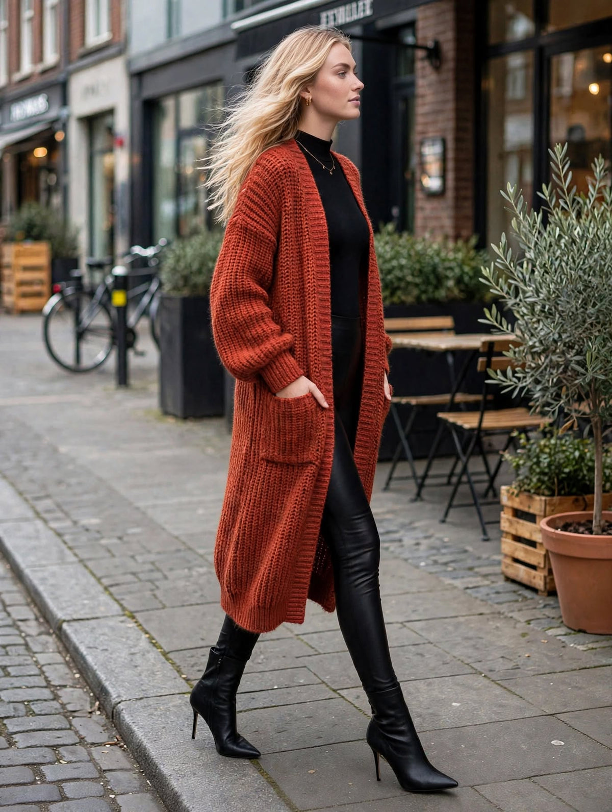 Harper Oversized Chunky Knit Long Cardigan – Luxury Clique