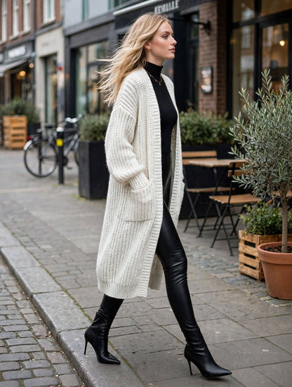 Harper Oversized Chunky Knit Long Cardigan – Luxury Clique