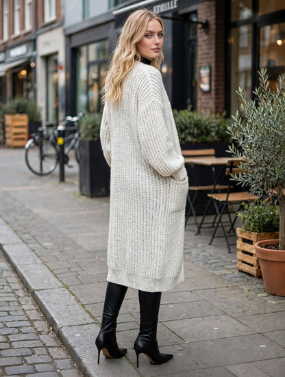 Harper Oversized Chunky Knit Long Cardigan – Luxury Clique