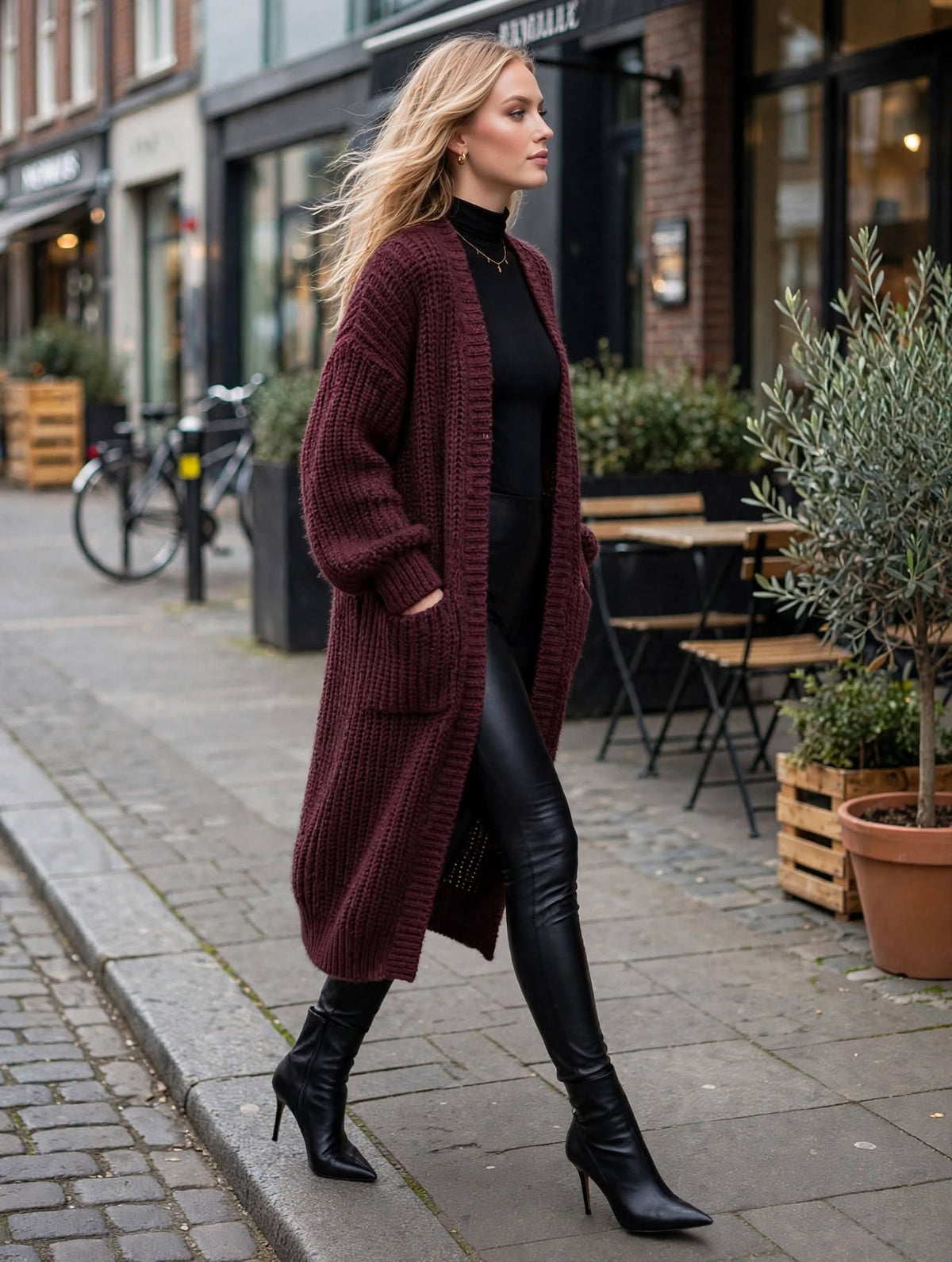 Harper Oversized Chunky Knit Long Cardigan – Luxury Clique