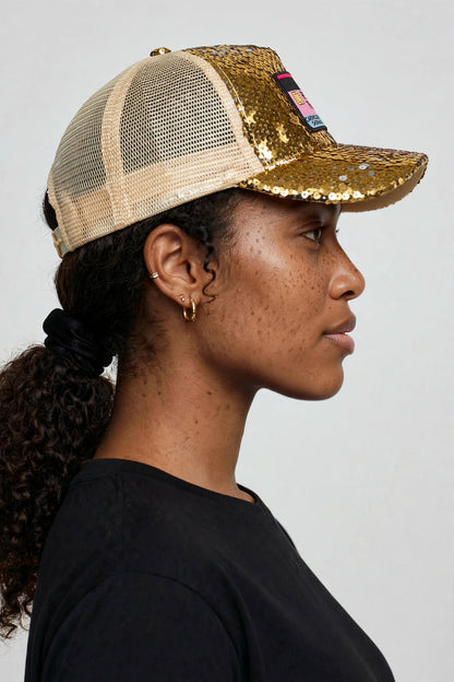 Retail Therapy Custom Sequin Hats (PINK & GOLD)